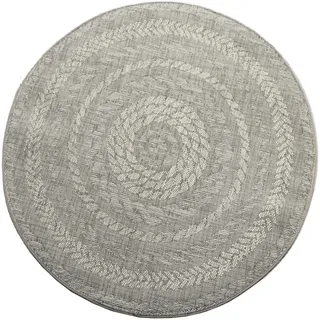 Paco Home Teppich »Malmedy 490« rund 4 mm Höhe Flachgewebe, melierte Sisal-Optik, In- und Outdoor geeignet, beige