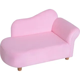 HOMCOM Kindersofa Mini Kinder Sessel Baby Sessel Sofa Chaiselongue Rosa L80 x B40 x H49 cm - Rosa