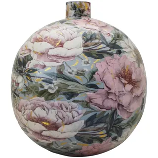 Dekovase , Rosa, Weiß, Beige , Metall , 43x49.5x43 cm , Dekoration, Vasen, Metallvasen