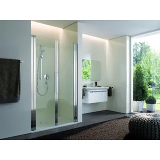 Koralle Pendeltür 2-teilig für Nischeneinbau myDay NP2W 120 1165-1205x2000mm, VB01212020AA1, Duschkabine: Rahmen: Silber Matt, Glas: ESG