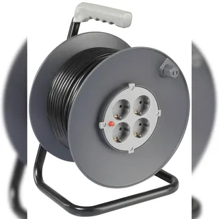 Sygonix SY-5655926 Kabeltrommel 25 m Schwarz Schutzkontakt-Stecker