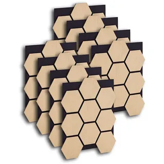 Homestyle4u Akustikpaneele Holz Natur 8 St. 76 x 62 cm