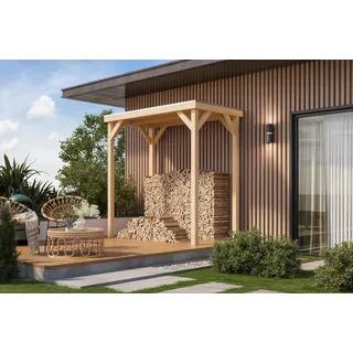 Holzpavillon KARIBU "Pergola Quadratus", naturbelassen, B/H/T: 125cm x 243cm x 231cm, Pavillons, Holzpavillon, verschiedene Größen