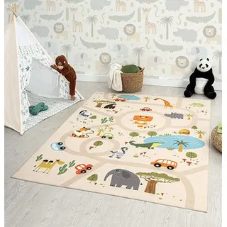 The CarPET Happy Life« rechteckig 4 mm Höhe Life Kinderzimmer Teppich Spielteppich pflegeleicht