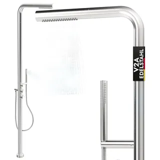 lawa living and lifestyle Gartendusche Edelstahl Silber 0,06 m x 0,41 m