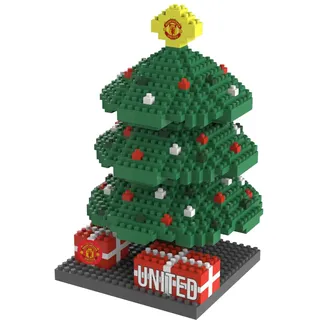 FOCO Offiziell Lizenziertes Manchester United FC BRXLZ 3D Bricks Konstruktionsspielzeug Modell Weihnachtsbaum Adventskalender 24 Tage
