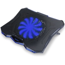 ENHANCE Gaming Laptop Kühlständer - Laptop Kühler mit 7 verstellbaren Höheneinstellungen & Dual USB Port für 17 Zoll Laptops - 1 Ultra Leiser Hochleistungs LED Laptop Lüfter 800 U/min - Kühlpad Blau