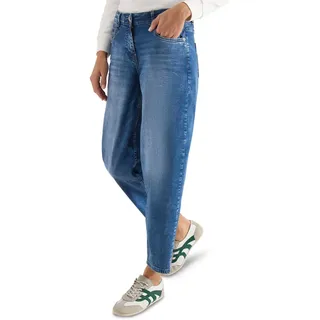 Cecil High Waist Barrel Leg Jeans im Loose Fit mid Blue wash 26