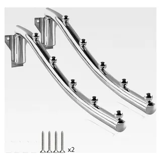 Wand-Kleiderständer klappbar aus Metall, 2 Stück 180° drehbare Kleiderhaken zur Wandmontage