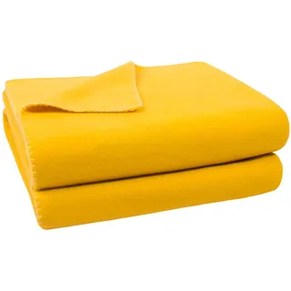 Zoeppritz Soft-Fleece Decke 160 x 200 cm curry