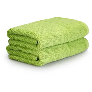 Frottana Pearl Handtuch 50 x 100 cm aus 100% Baumwolle, wild Lime 2er Set