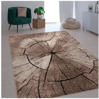 Paco Home Rodos 605 Kurzflorteppich 80 x 150 cm Beige