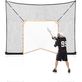 Vevor Hockeytor Lacrosse-Tor (360 x 279 cm) großes Lacrosse-Netz mit erweiterter Abdeckung, schnell und einfach aufzubauende Ausrüstung für Garten, komplettes Zubehör-Trainingsnetz (nur Netz)