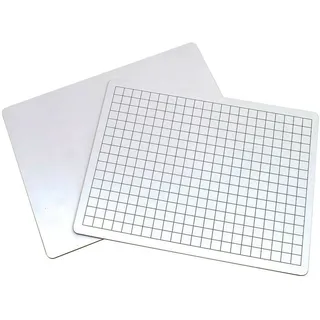 Pacon® 2-seitige Mathe-Whiteboards, 1,27 cm Raster/einfarbig, 10 Stück