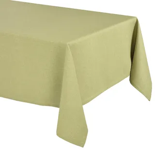 BEAUTEX Lina Tischdecke und Tischläufer in eleganter und natürlicher Leinenoptik, wasserabweisend, pflegeleicht, für Esszimmer, Wohnzimmer, Balkon & Garten (Eckig 130x220 cm, Savannengras)