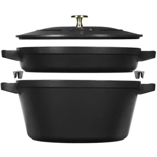 Staub Cocotte Kochtopfset 2-tlg. schwarz