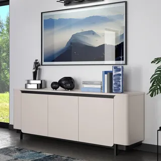 Forte Vodol 204,9 x 77,9 x 44,8 cm Beige/Schwarz