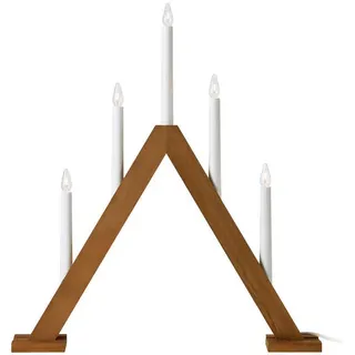 Markslöjd Weihnachtspyramide , Weiß, Hellbraun , Holz , massiv , 46x52.5 cm , zum Stellen , Dekoration, Weihnachtsdekoration, Weihnachtsbeleuchtung