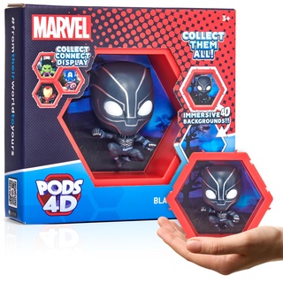 Wow! PODS 4D Marvel Black Panther, Einzigartige, miteinander verbundene Sammelboble-Kopf-Figur, die aus ihrer Welt in Ihre, ausbricht, Wand-oder Regalanzeige, Marvel Spielzeug & Geschenke