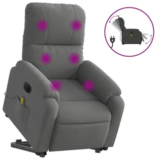 Massagesessel Aufstehhilfe Elektrisch Dunkelgrau - Grau, Dunkelgrau