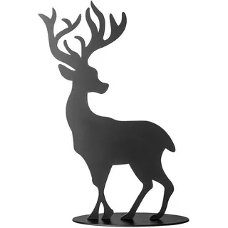 Fink Weihnachtsfigur »Hirsch JASPER« Weihnachtsdeko aus Eisen, schwarz