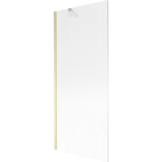 Mexen Next Badewannenabtrennung 1-flügelig 80 x 150 cm, Streifen, gebürstetes Gold - 895-080-000-00-09-55 - Gold