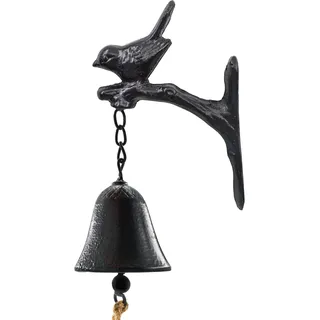 Solidchoice – Vintage-Servierteller aus Gusseisen mit Vogel als Dekoration - Schwarz