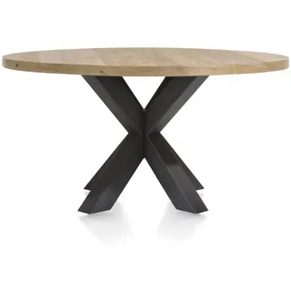Henders & Hazel Metalox Esstisch rund Eiche furniert/Metallgestell schwarz