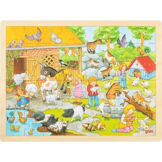 GoKi Einlegepuzzle Streichelzoo (Kinderpuzzle), Gemischt