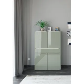 Set One by Musterring Highboard Reno 92 x 140 x 42 cm Olivgrün