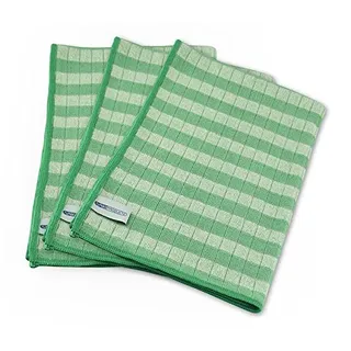 TURBO PRODUKTE Bambus Geschirrtücher in Grün - antibakteriell & waschbar- fusselfreies Fasertuch - 3er Set für Gastronomie und Haushalt