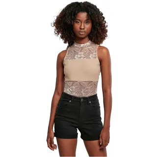 Urban Classics Damen Ladies Laces Bodysuit T Shirt, Brown, M EU