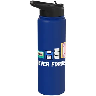 Lustig, vergiss niemals die 1980er Jahre, VHS-Diskette, Retro-Tech Stainless Steel Insulated Water Bottle