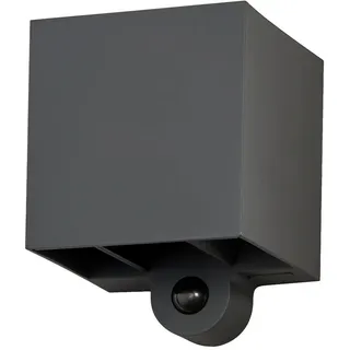 Osram LED-AUßENLEUCHTE , Dunkelgrau , Kunststoff, Glas , 9.7x12.6x10 cm , Bewegungsmelder, Dämmerungssensor , Lampen & Leuchten, Leuchtenserien