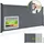 Seitenmarkise 500 x 160 cm Dunkelgrau Polyester