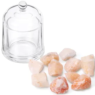 Navaris Stein Aroma Diffuser kabellos - Diffusor für ätherische Öle - Duft Öl Diffuser mit angenehmen Duft für bis zu 2 Tage - Salzkristall Pink