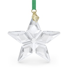 Bild Annual Edition 2023 Ornament, Stern mit Prachtvollem Grünem Band und Klarem Swarovski Kristall