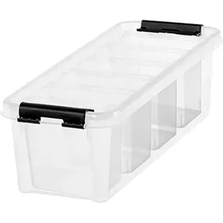 SmartStore Aufbewahrungsbox 38 x 14 x 11 cm 3-tlg. Schwarz/Transparent