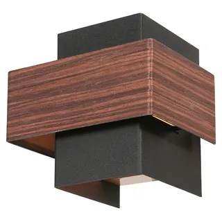 Steinhauer - wandleuchte - Muro - holz schwarz - metall - G9 - 3367E - Schwarz