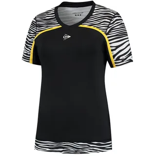 Dunlop Damen Sport Tennis T-Shirt – Performance Line, Game Tee 2, Schwarz