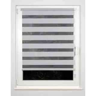 MYDECO Doppelrollo JUST, grau - 60 x 160 cm