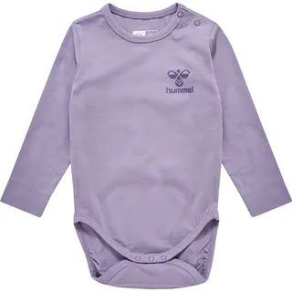 Hummel Hmlmino Body L/S - lavender gray, Größe:74 - Grau