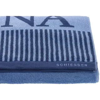 Schiesser Saunatuch Rom - 75x200 cm - Hellblau , Textil , 75x200 cm , Heimtextilien, Badtextilien, Saunatücher