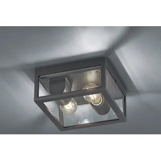 LED Außenlampe modern Deckenleuchte Outdoor Terrassenbeleuchtung Anthrazit Ø24cm - Grau