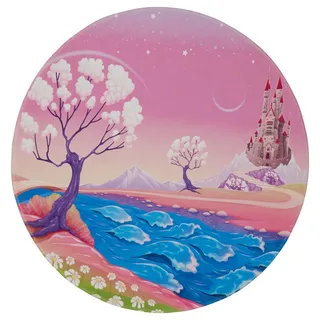 Kinderteppich , Rosa , Textil , rund , Oeko-Tex® Standard 100 , für Fußbodenheizung geeignet, rutschfest , Teppiche und Böden, Teppiche, Kinderteppiche