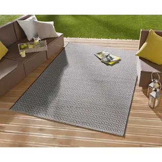 NORTHRUGS Teppich »Coin« rechteckig 8 mm Höhe In-& Outdoor, Wetterfest, Balkon, Sisal-Optik, Wohnzimmer, Läufer, schwarz