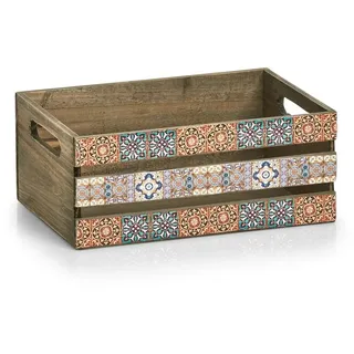 Zeller Deko-Kiste Mosaik 32 x 22 x 13,5 cm 1-tlg. braun