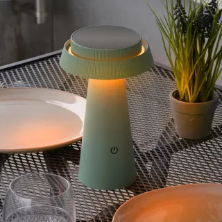 esotec Solar Sensor Campingleuchte Tischlampe bernstein Sissi 23, USB 102924 - Grün