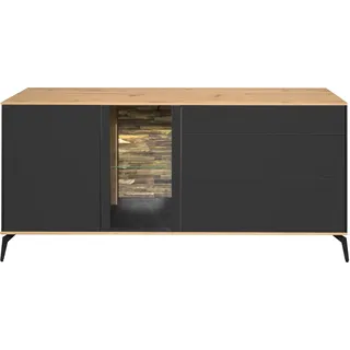 Mäusbacher Lowboard Faro Lowboard, B 169 cm, inkl.Beleuchtung, Push to open, Metallfüße