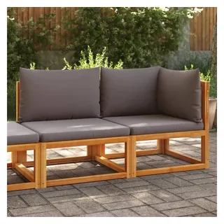 vidaXL Gartensofa 2-Sitzer Holz Akazie braun